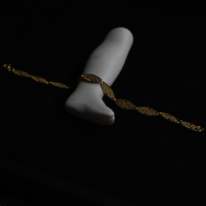 Vintage Filigree Navette Link Bracelet｛RM-00206｝