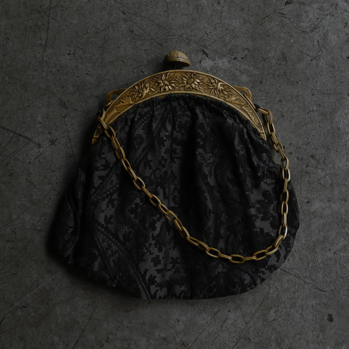 Black Jacquard Evening Purse ｛RB-01209｝