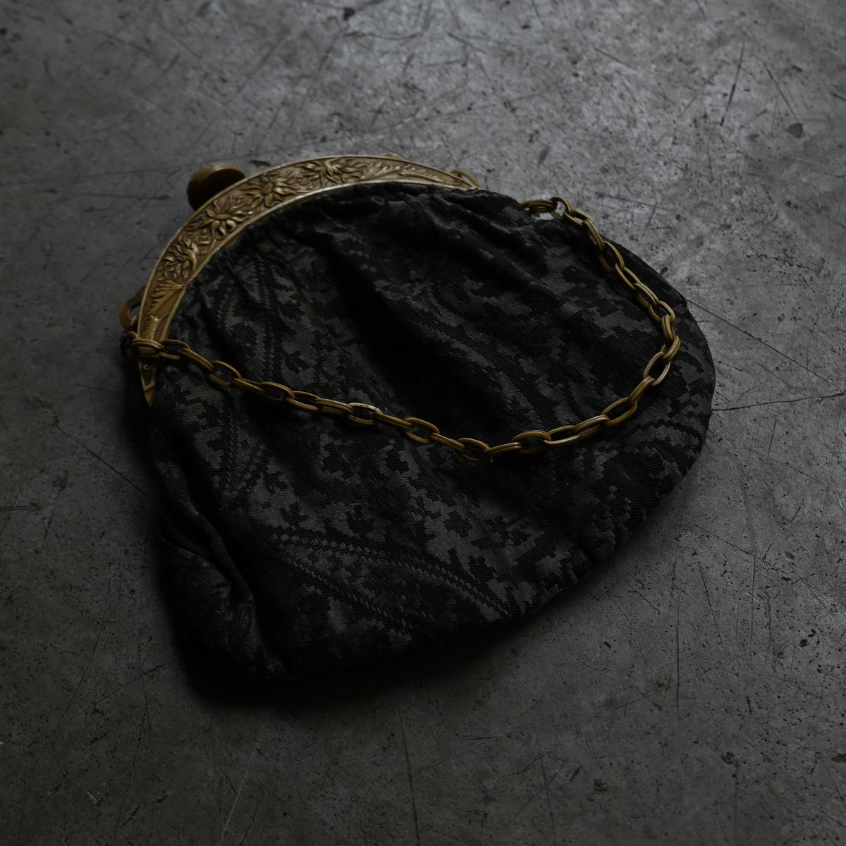 Black Jacquard Evening Purse ｛RB-01209｝