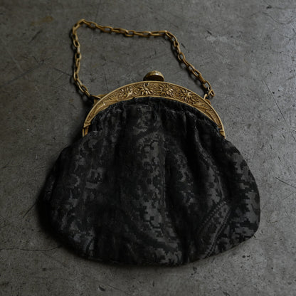 Black Jacquard Evening Purse ｛RB-01209｝