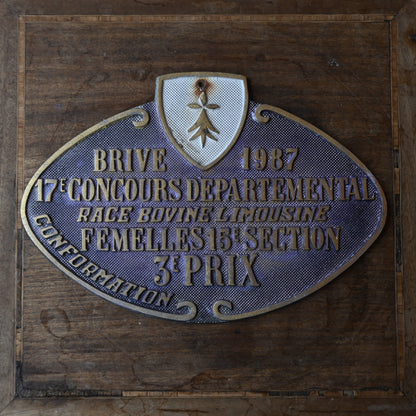 French Agricultural Award Plaque｛R-00630｝