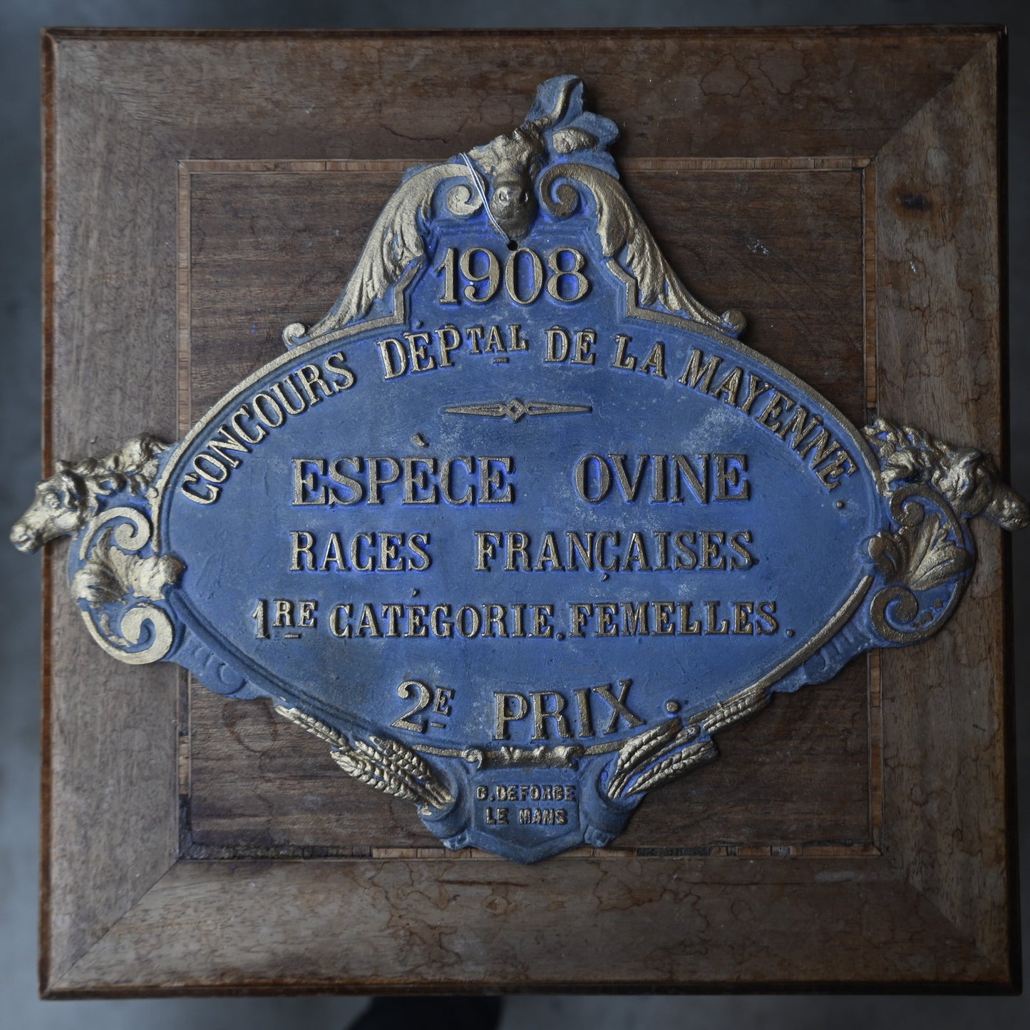 French Agricultural Award Plaque｛R-00638｝