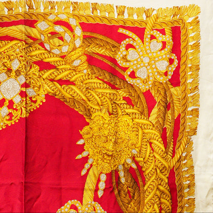 Christian Dior / Red & Gold Scarf｛F-00842｝