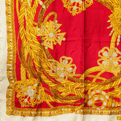 Christian Dior / Red & Gold Scarf｛F-00842｝