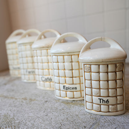 ｛ F-008010}Antique Canister Set｛ F-00910}