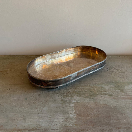 French antique-plated oval tray｛F-009011｝