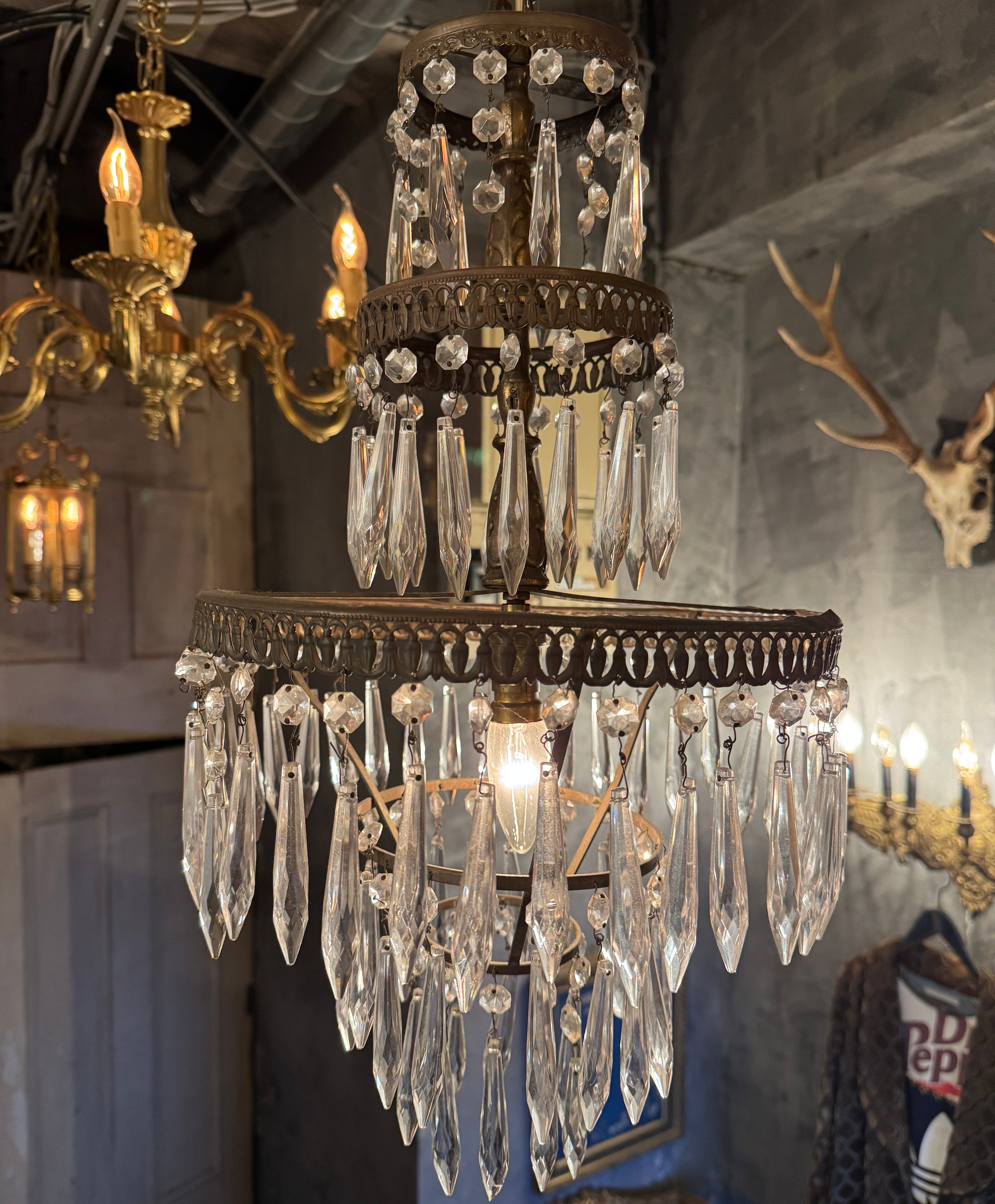 Empire Chandelier（1灯）｛RF-00707｝アンティークランプ,エンパイア