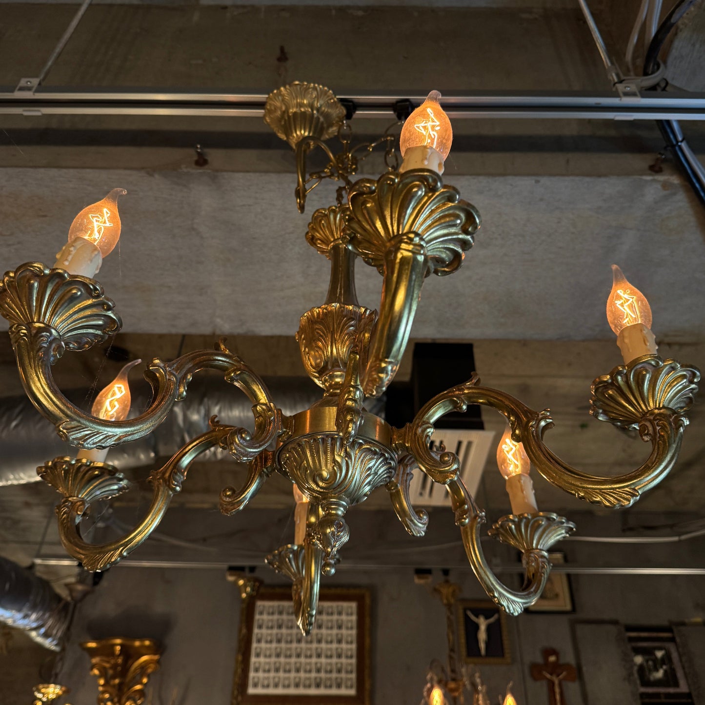 Brass Chandelier（6灯）｛R-00408｝