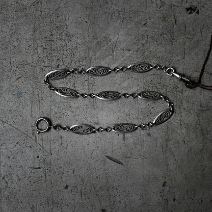 Vintage Silver Filigree Bracelet {R-00918｝