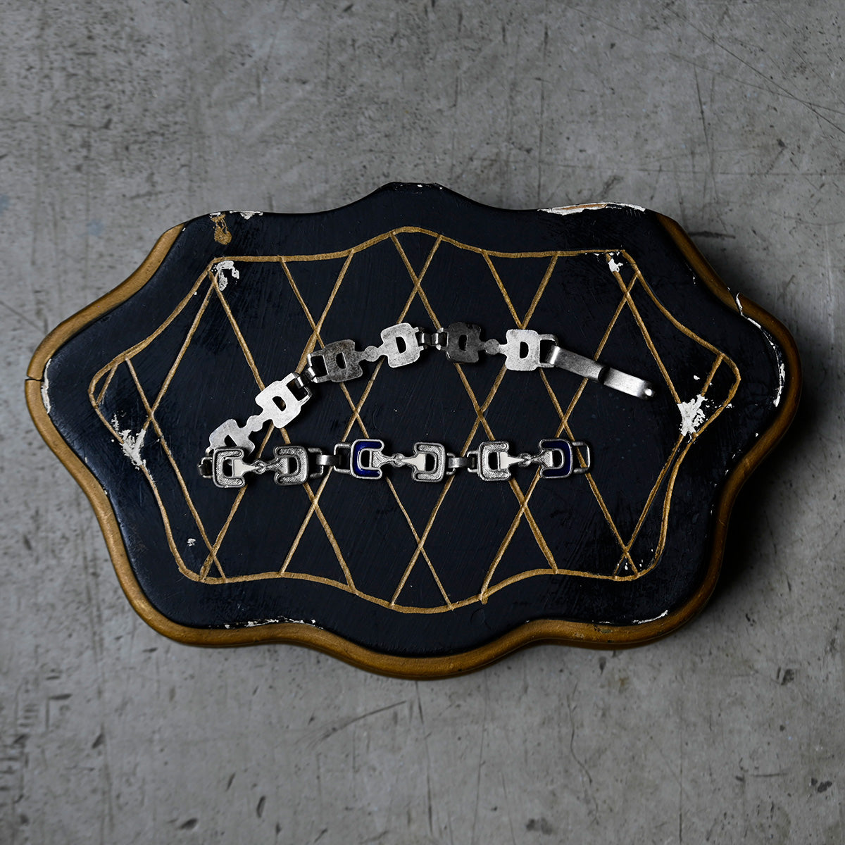 Vintage Geometric Link Bracelet {R-00921｝