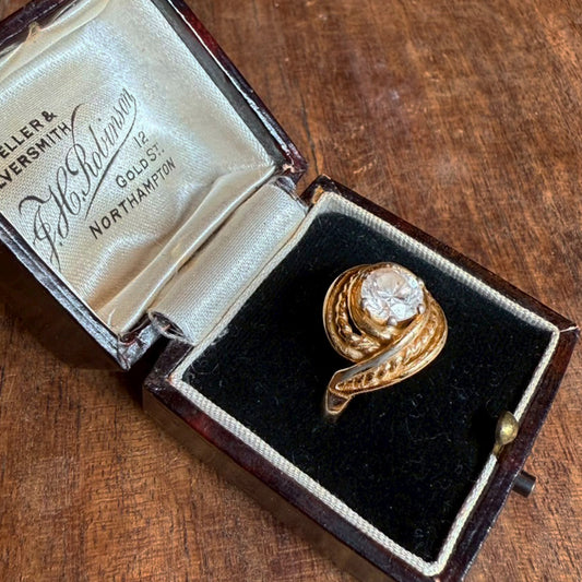 Vintage ring "Silver&crystal｛R-00906｝