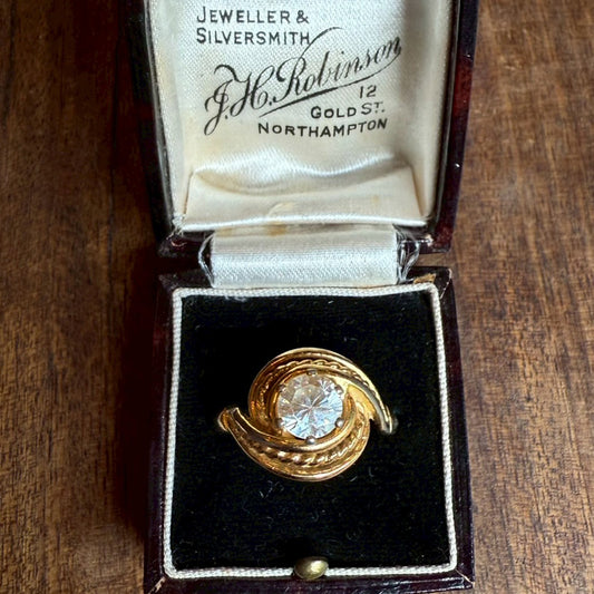 Vintage ring "Silver&crystal｛R-00906｝