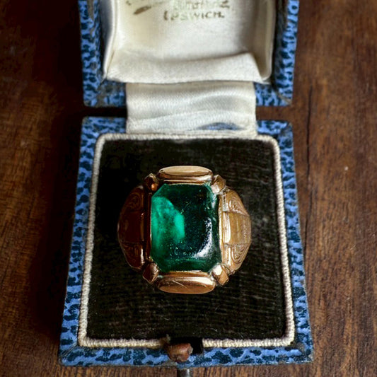 Vintage ring "Green storn"｛R-00908｝