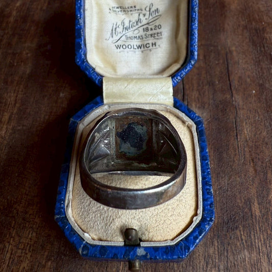 Vintage ring "blue sand storn"｛R-00909｝