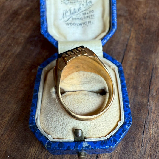 Vintage ring "18K GFD monogram "｛R-00910｝