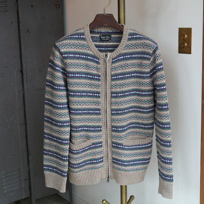 NUMBER (N)INE / フェアアイル柄ジップカーディガンニット｛F-00805｝