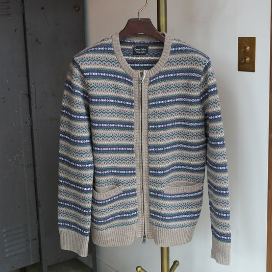 NUMBER (N)INE / フェアアイル柄ジップカーディガンニット｛F-00805｝