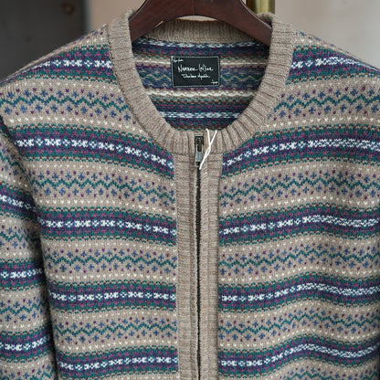 NUMBER (N)INE / フェアアイル柄ジップカーディガンニット｛F-00805｝