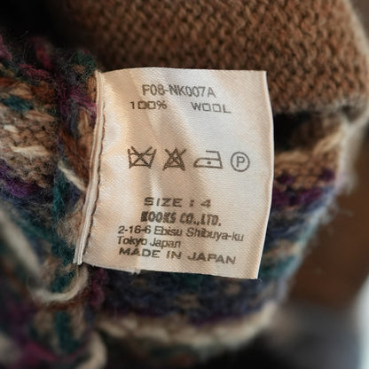 NUMBER (N)INE / フェアアイル柄ジップカーディガンニット｛F-00805｝