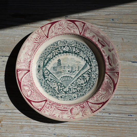 Johore / Decoration Plate Red｛F-00949｝