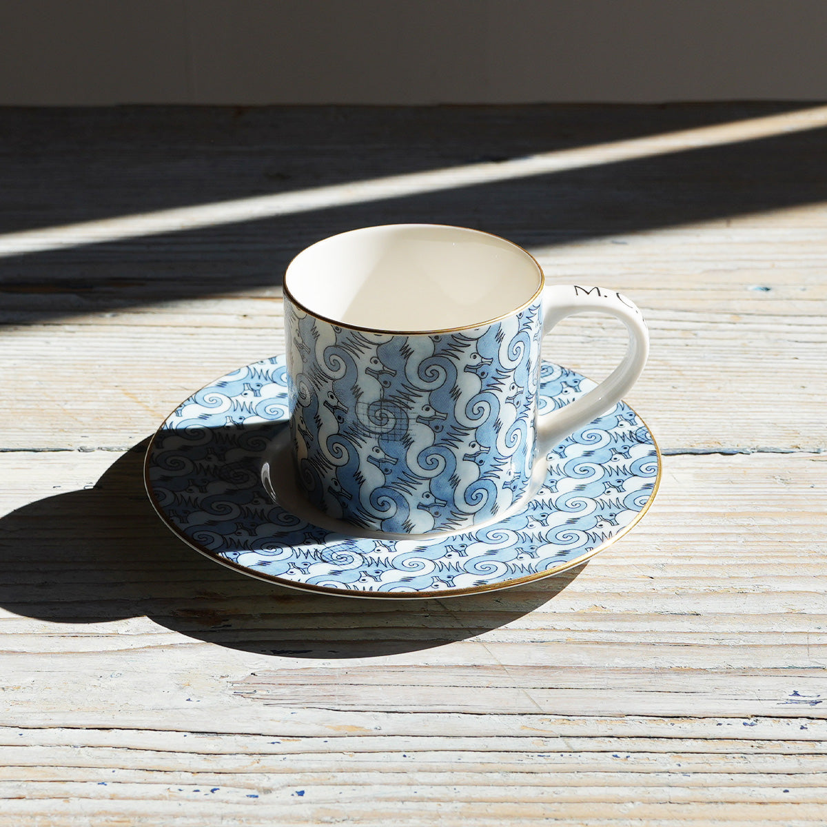 M.C.ESCHER / Cup ＆ Saucer Blue｛F-00945｝