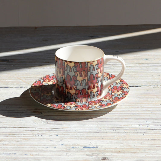 M.C.ESCHER / Cup ＆ Saucer Red｛F-00944｝