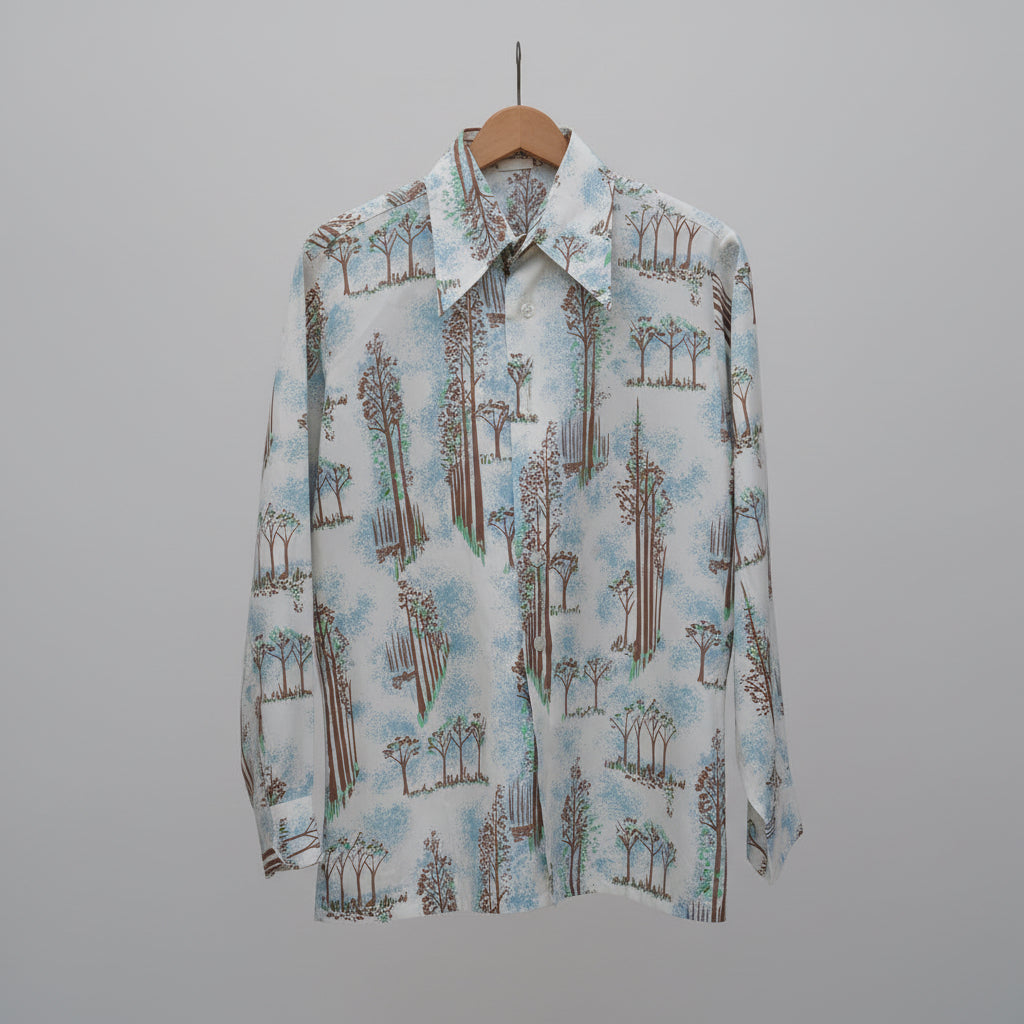 Forest Print Long Sleeve Shirt｛F-00850｝
