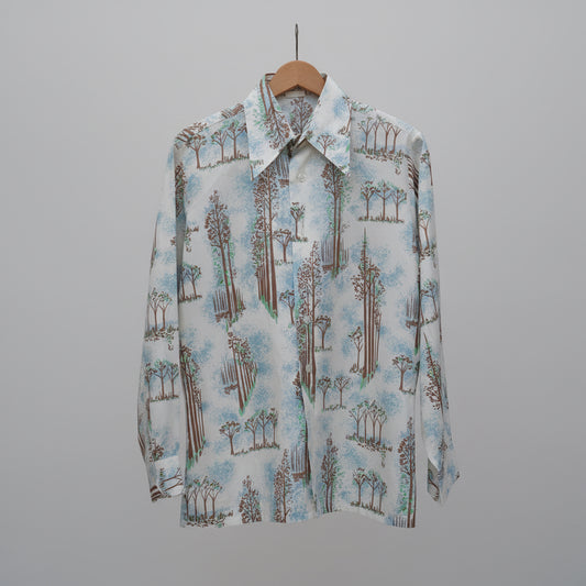 Forest Print Long Sleeve Shirt｛F-00850｝