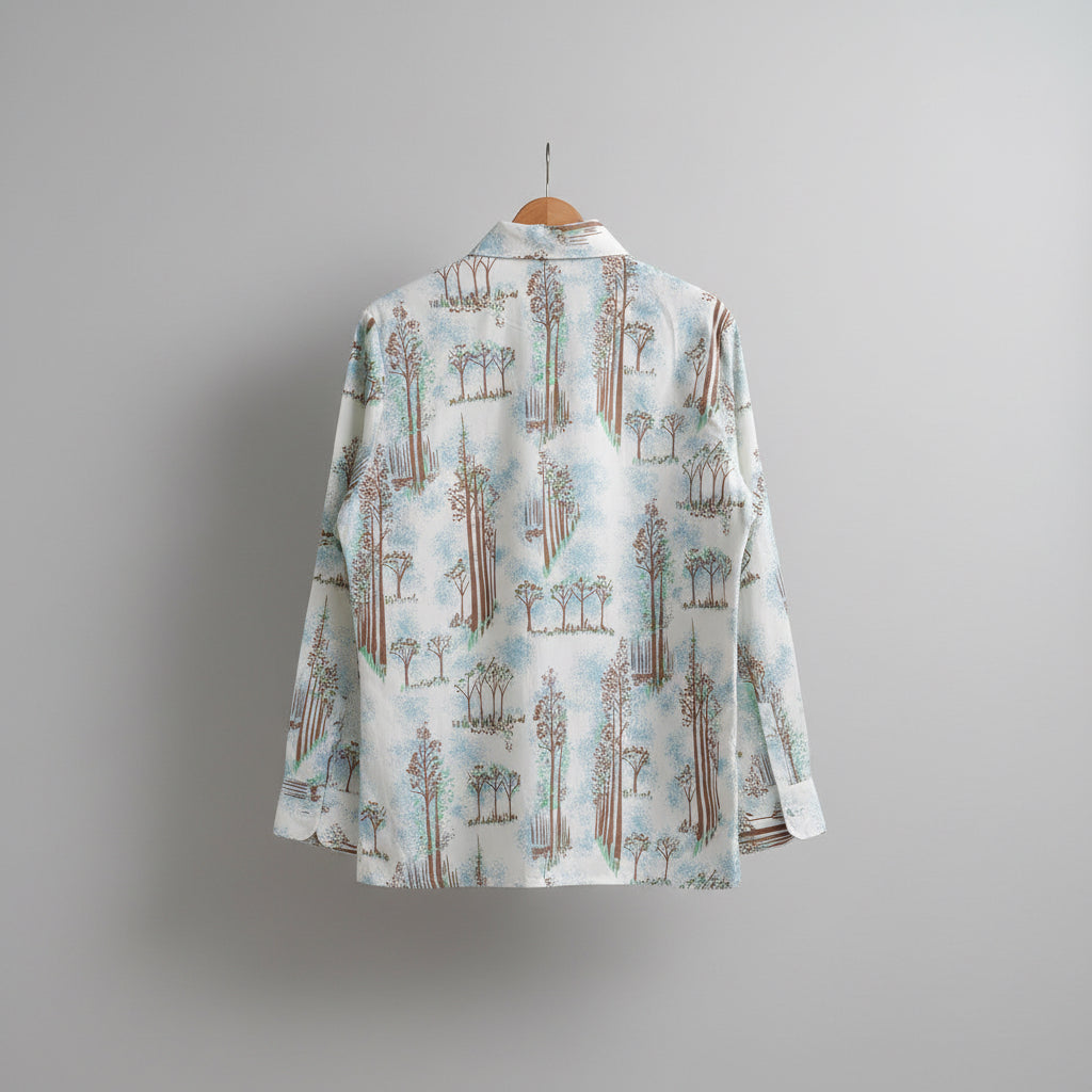 Forest Print Long Sleeve Shirt｛F-00850｝